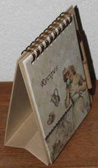 Brocante receptenboek voor eigen recepten