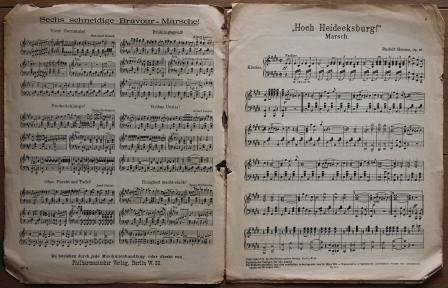 Oud brocante muziekboek Hoch Heidecksburg!