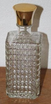 Grote oude brocante glazen drank-/parfumfles