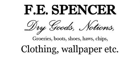 Sjabloon A5 F.E. Spencer, Engelse winkel tekst