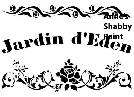 Sjabloon A5 Jardin d&#039;Eden met roos