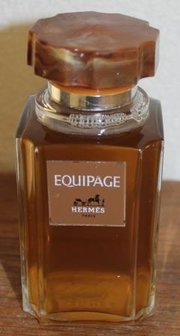 Grote oude vintage brocante parfumfles Equipage Hermes Paris large perfume bottle collectors item