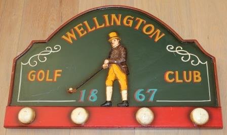 Brocante pub wandbord caf&eacute; Wellington Golf Club