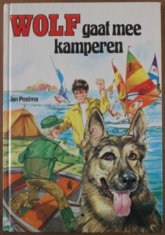 Oud kinderboek Wolf gaat mee kamperen