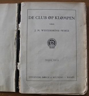 Oud brocante kinderboek De club op klompen