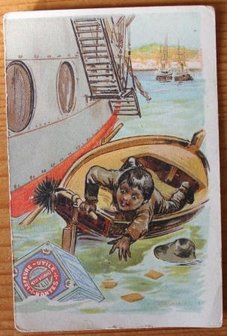 Oude Franse brocante minikalender 1900 reclame