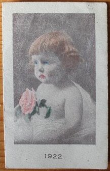 Oude Franse brocante minikalender 1922 reclame
