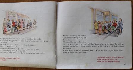 Oud verkeer schoolboekje Jan Klaassen, kijk uit! dl 2