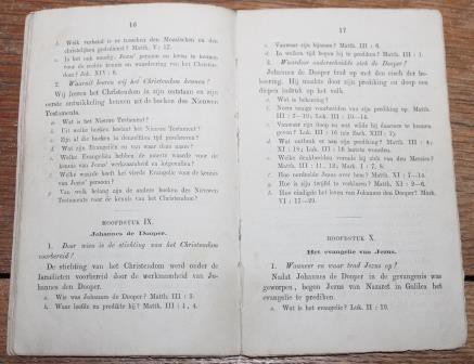 Brocante antiek boekje Handleiding godsdienst-onderwijs 1868
