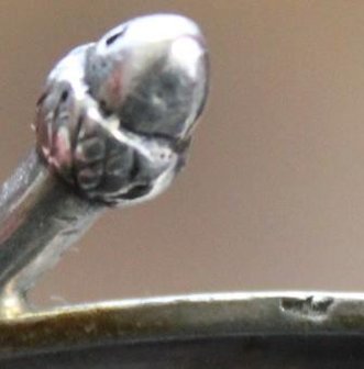 Antiek brocante tasje petit point borduursel roosjes m zilveren beugel