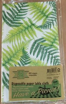 Wegwerp papieren tafelkleed botanische varens planten