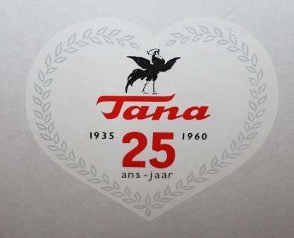 Oude brocante doos met Tana bestekset koffie, thee &amp; gebak 1960
