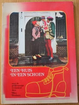 Vintage brocante Sinterklaas boek Een huis in een schoen