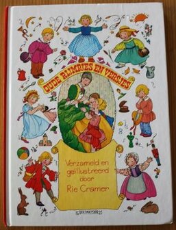 Vintage brocante boek Oude rijmpjes en versjes Rie Cramer