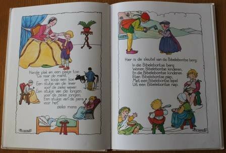 Vintage brocante boek Oude rijmpjes en versjes Rie Cramer