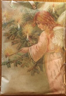 vintage brocante geurzakje engeltje kerstboom scented bag Christmas angel