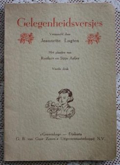 Oud vintage brocante boekje Gelegenheidsversjes jr. '40