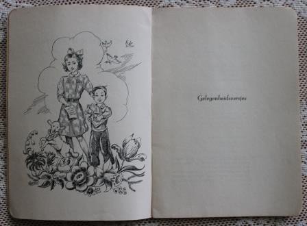 Oud vintage brocante boekje Gelegenheidsversjes jr. '40