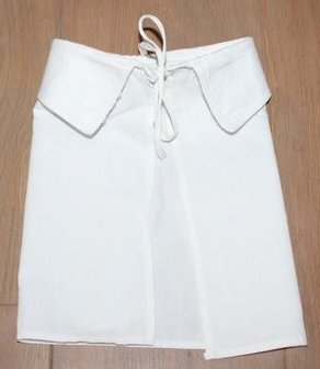 Antieke witte stoffen losse kraagje overhemd of blouse
