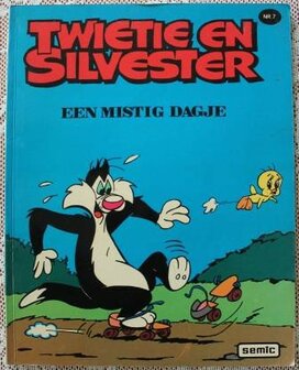 Vintage stripboek Twietie en Silvester een mistig dagje 1981
