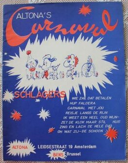 Vintage brocante music book Altona&#039;s Carnaval Schlagers
