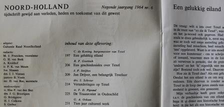 Vintage brocante boekje, Tijdschrift Noord-Holland Texel 1964