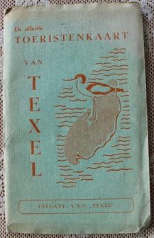 Vintage brocante De officiële Toeristenkaart van Texel VVV
