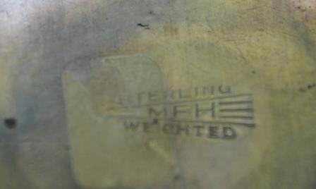 Vintage brocante Sterling MFH verzilverde kaarsenkandelaar