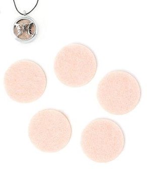 Perfume medallion Dragonfly, stainless steel pendant + 2 felt discs