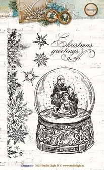 Clear stamps set Christmas snow globe Winter Memories
