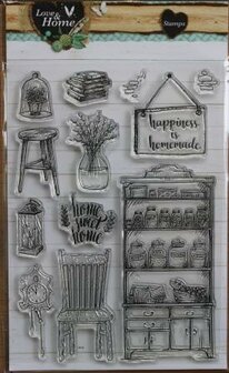 Clear stamps stempelset Love &amp; Home huis