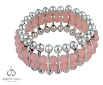 Double Beads Creation sieradenpakket roze armband m verdelers