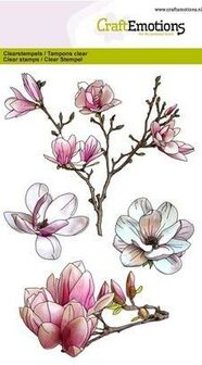 Clear stamps set of magnolia flowers and branches