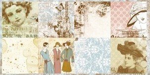 Pretty papers bloc Nostalgic Pictures, 32 craft sheets