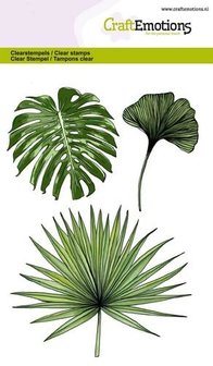 Clear stamps stempelset tropische bladeren o.a. Monstera &amp; palm