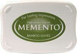 Stempelkussen oudgroene inkt Memento Bamboo Leaves