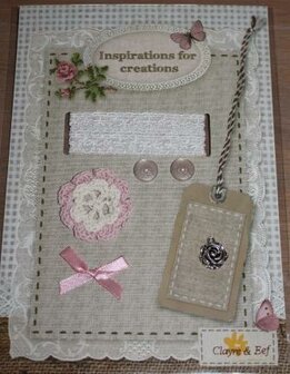 Scrapbook brocante hobby material crocheted flower, lace