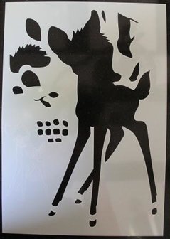 Plastic template for paint etc. Bambi deer A4