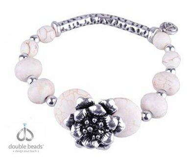 Double Beads Creation sieradenpakket armband m bloem