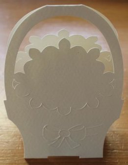 Basic paper 3D cards flower basket with envelopes