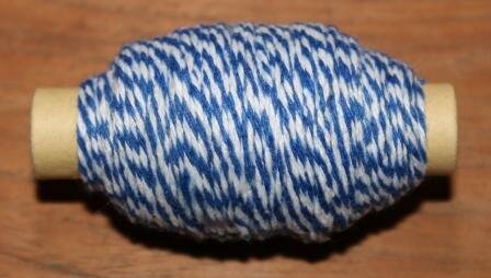 Rope, spool dark blue white decoration cord, bakers twine