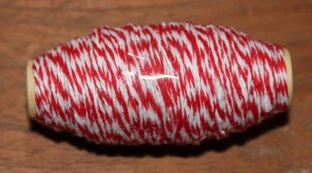 Rope, spool red white decoration cord, bakers twine