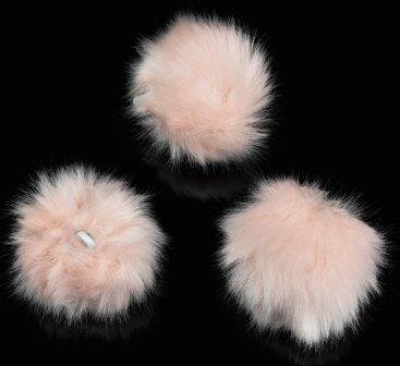 Large light pink soft woolly fluff ball pendant