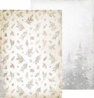 Basic paper, background sheet Frozen Forest 225 X-mas pine trees branches