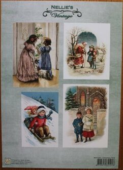 Cutting sheet Nellie&#039;s Choice 047 vintage Christmas children