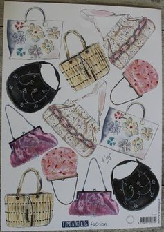 Cutting sheet Images fashion vintage handbags, ladies fashion
