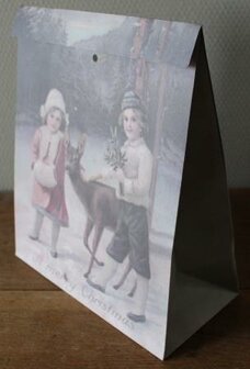 Cadeautasjes gift bags vintage brocante kindjes hertje kerstbomen JDL stijl 1