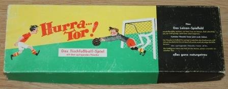 Oud vintage brocante tafelvoetbalspelletje Hurra Tor verzamelaars speelgoed
