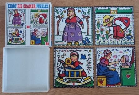Oude vintage brocante Rie Cramer Kiddy Puzzles puzzels Jumbo 1105 speelgoed 1