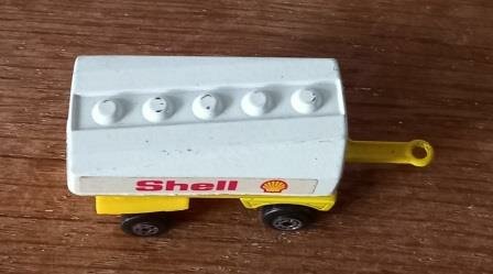 Oude vintage brocante autootje Freeway gas tanker no 83 Shell Matchbox Superfast aanhanger 3